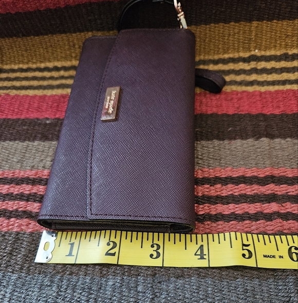 Kate Spade Purple/Burgundy Wallet-Tri-fold Wristlet - Picture 9 of 9